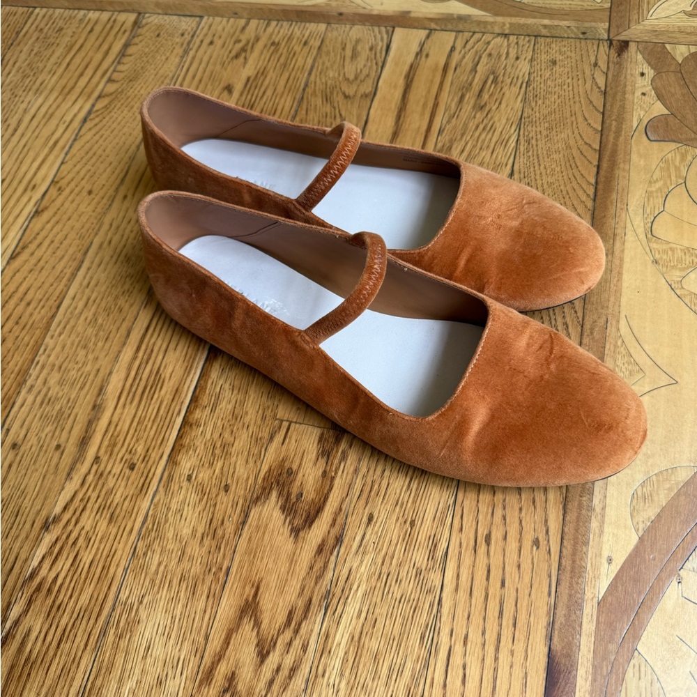 Everlane The Mary Jane in Toasted Almond Velvet Womens Flats Shoes Size 10.5 - Picture 5 of 7